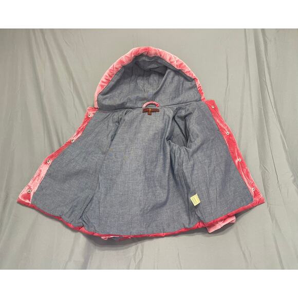 7 For All Mankind children's pink quilted hooded jacket. outerwear functional - Picture 5 of 11